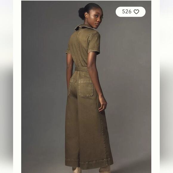 Anthropogolie The Colette Wrap Jumpsuit by Maeve: Denim Edition Sz 2 Nwts - Picture 4 of 5